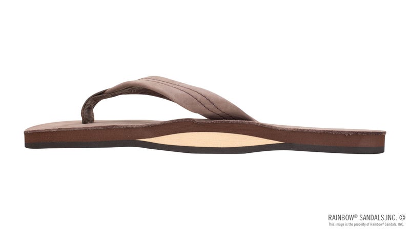 Rainbow Sandals Men's Premier Leather Single Layer with Arch Wide Strap, Expresso, Men's Large / 9.5-10.5 D(M) - Image 2